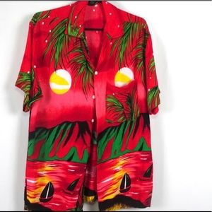 Vintage Hawaiian Polo Shirt